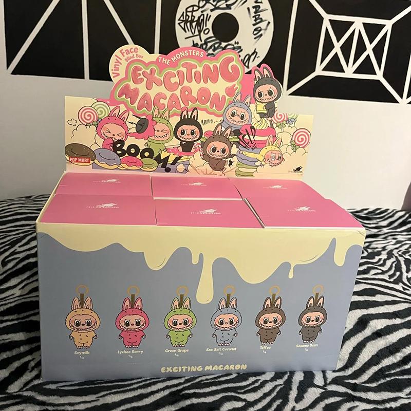 LABUBU Сердце Макарун Виниловая Серия Лиц Сюрприз Слепая Коробка Tide Play Девушка Подарок Ручная работа Украшения Декор Автомобильная Кукла Сюрприз Слепая Коробка