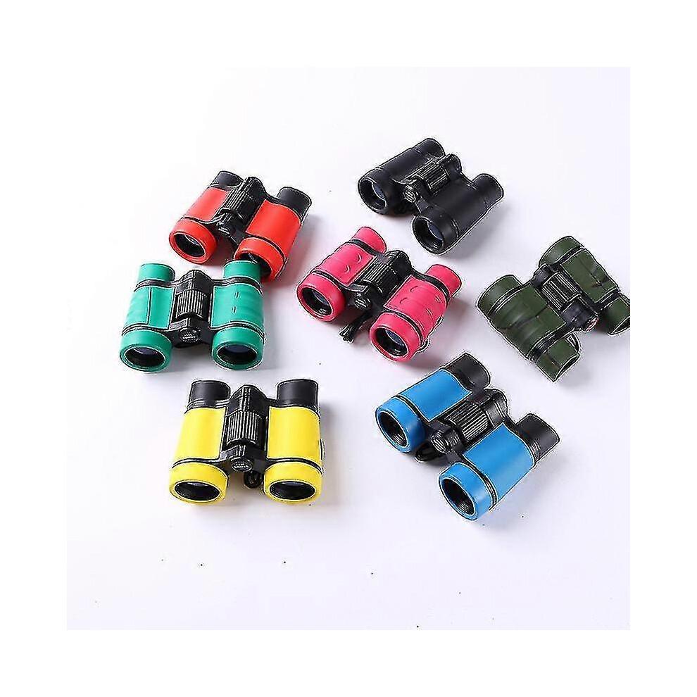 (Red) Telescope Rubber 4x30 Plastic Children Binoculars Pocket Size Telescope Maginification Compatible