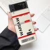 Путешествие Нью-Йорк Билет на самолет Арт Модный чехол для Samsung Galaxy Z Flip 3 4 5 6 7 Жесткий складной Z Flip4 Прозрачная поликарбонатная крышка Подарок