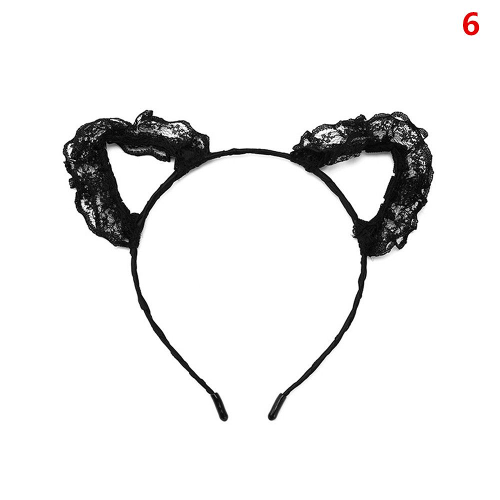 Adult Teens Cute Lace Cat Ear Headband Hair Accessories Fancy Dress Hairband Cosplay Headwear