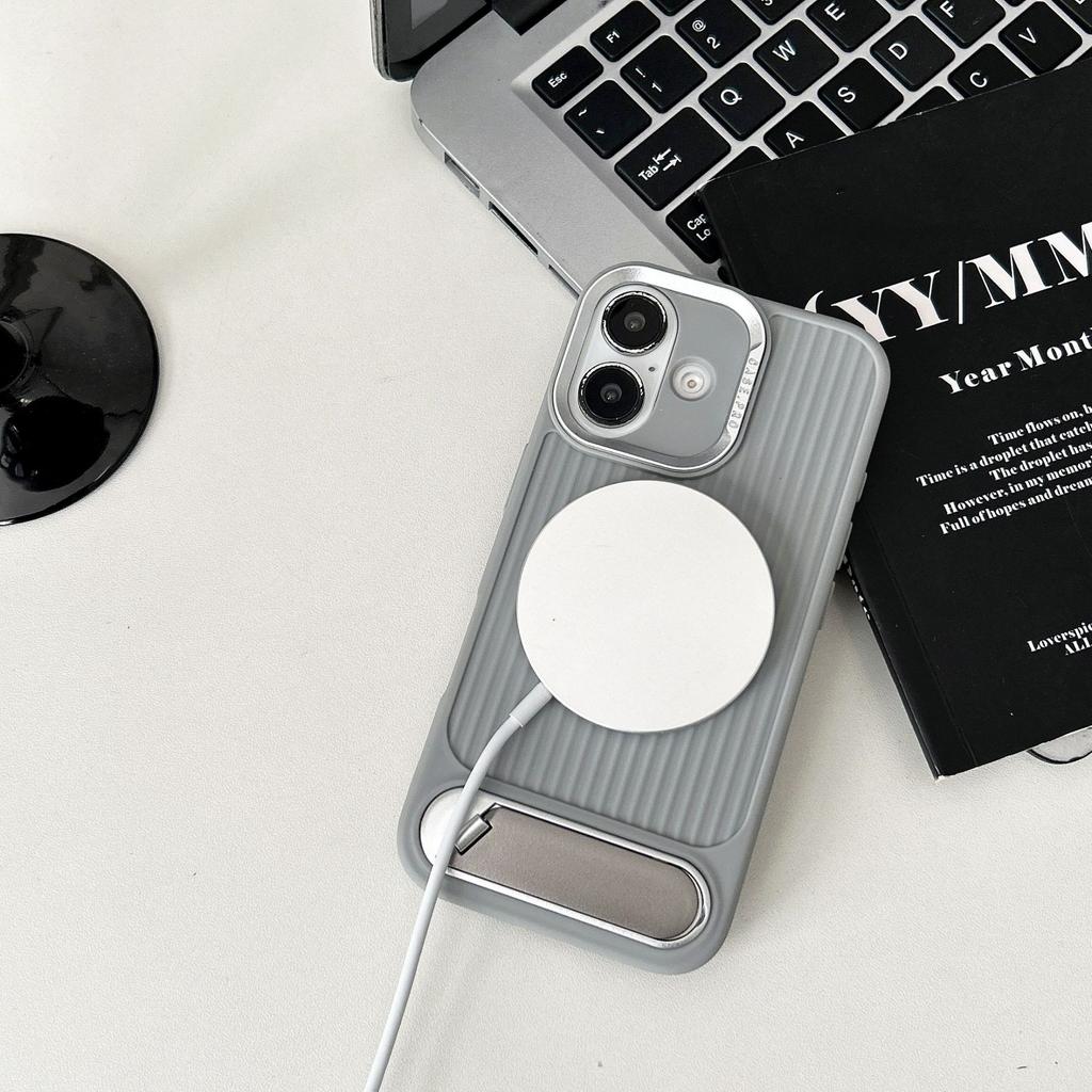 Магнитный Невидимый Чехол-Подставка для Apple 16pro Защитный Чехол для IPhone15max Чехол 14 Мягкий Шнурок