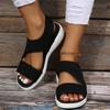 Fashion New Elastic Knitting Casual Sandals Shoes Woman Summer Plus Size 43 Wedges Platform Sandals Beach Sports Sandalias Mujer