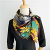 110*110 Cm Square Silk Scarf Women's Fashion Printed Small Neck Scarf Office Women's Hair Belt Folar Handkerchief Women's Handkerchief Shawl Scarf