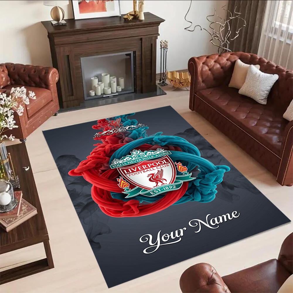 Liverpool Fc Customize Text Carpet Design For Dormitory Outdoor Hallway Kitchen Antislip Carpet Decorate Offices Perfect Gift For Womenmen