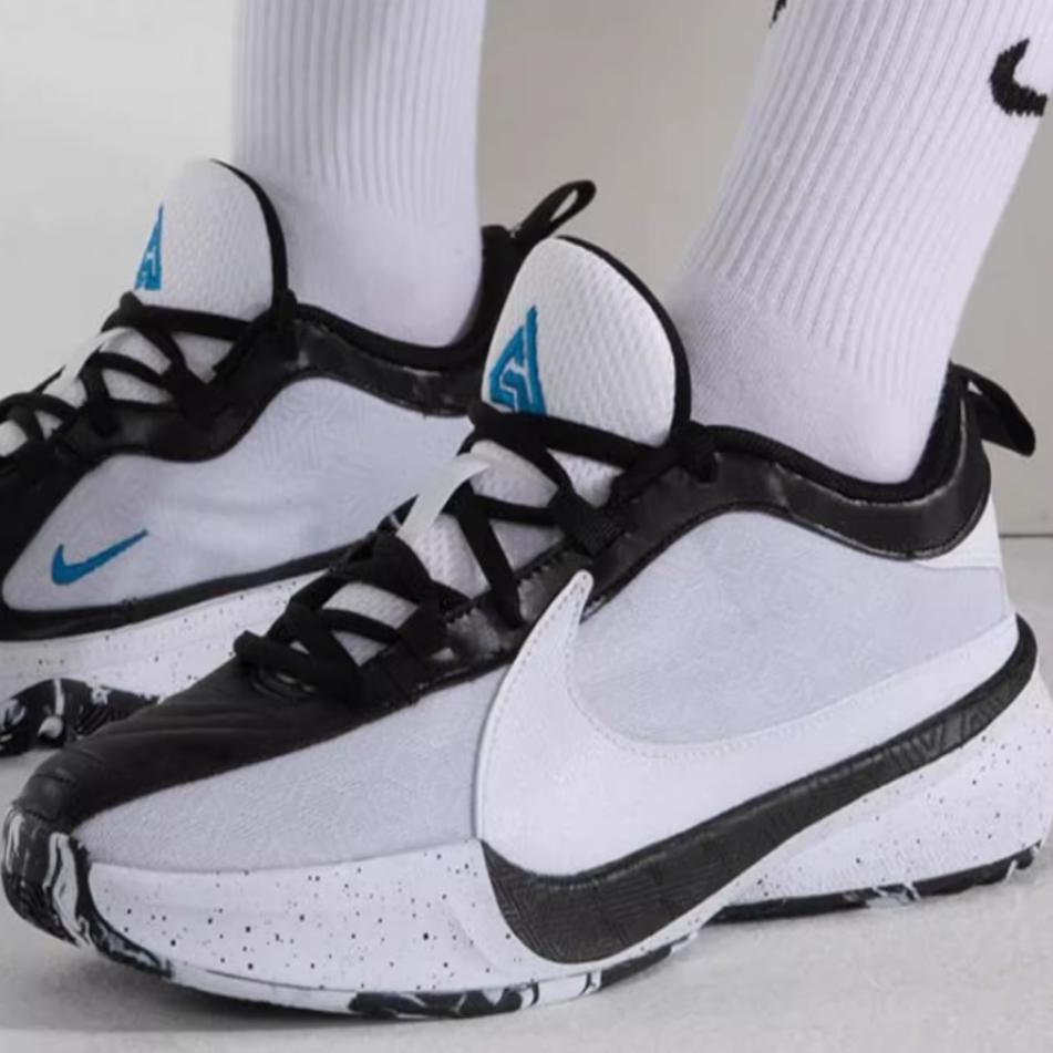 Nike Zoom Freak 5 GS Oreo Kids Sneakers White Black Photo-Blue DZ4486-100