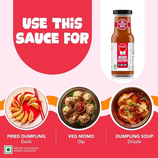 VEEBA Wok Tok Momo Sauce (225Gram)|No Msg|No Added Colors & Artificial Flavors|Trans Fat-Free|100% Veg
