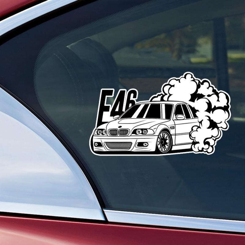 J8# E46 Drift Art For Car Stickers Decal Anime Cute Car Accessories Decoration Stickers On The Car Funny Vinyl Decal Waterproof Decoration