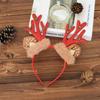 Festival Deer Antler Headpiece With Soft Fabric And Jingling Bells Comfortable Christmas Hair Ornament For Family