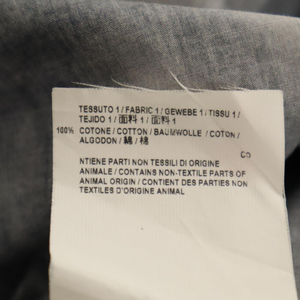 Balenciaga Made In Italy Tie-dye Pattern Long Sleeve Shirt 38 Navy Men's Used