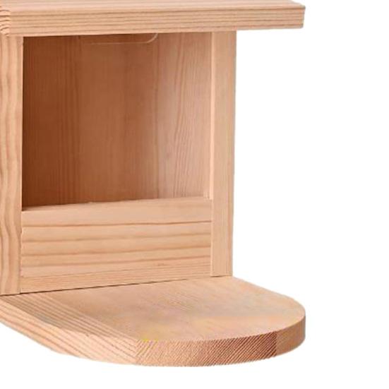 Съемная крышка Установка белки Большой деревянный контейнер для еды Легкая кормушка для птиц