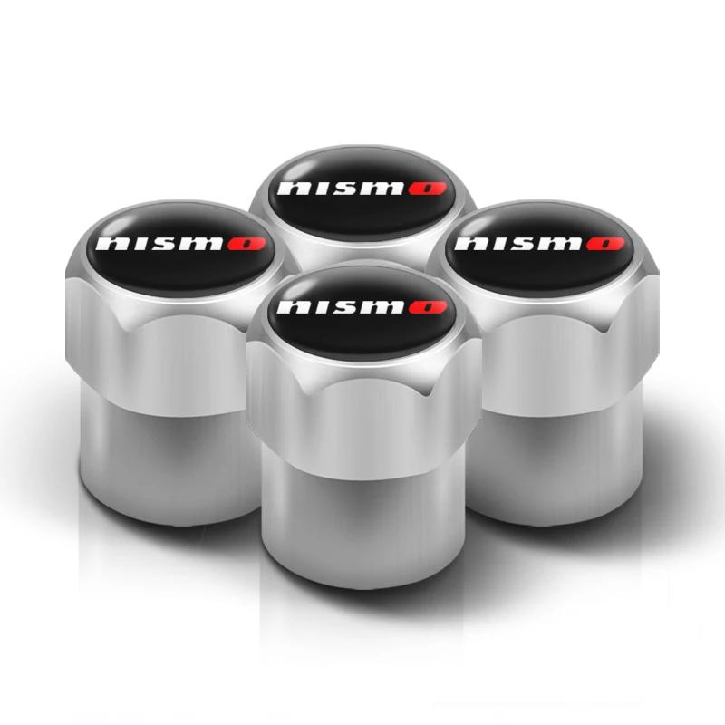 ATY1 4PCS Alloy Car Tire Valve Cover Air Cover Bolt Fixing Accessories For Nissan Nismo Almera Qashqai Juke Teana J32 Skyline X-Trail