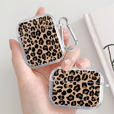 Чехол для Airpods Pro3 3 2 4 Pro 1 Pro2 Прозрачный Чехол для Наушников Леопардовый Принт