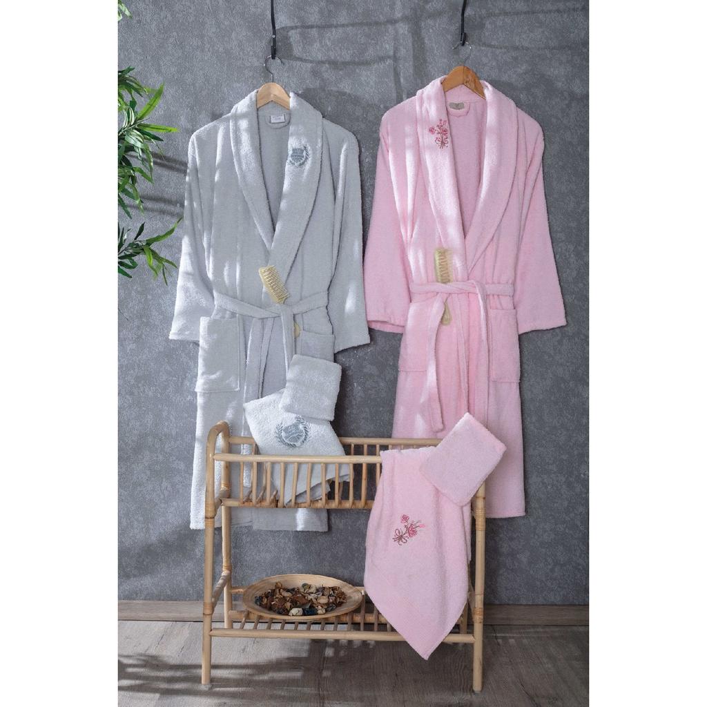Комплект банных халатов из 10 предметов с вышивкой | халат | Набор халатов | Набор приданого