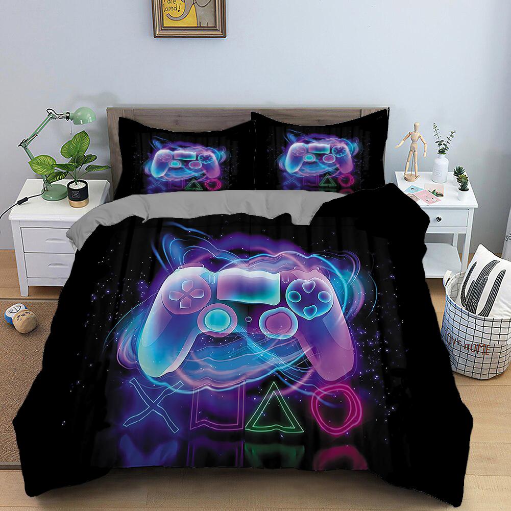 RunGrape Комплект постельного белья с пододеяльником Двуспальный Полуторный Квинсайз Кингсайз 240x220 Скандинавский Чехол на кровать 135 Евро Постельное белье Игровое Постельное белье 200x200