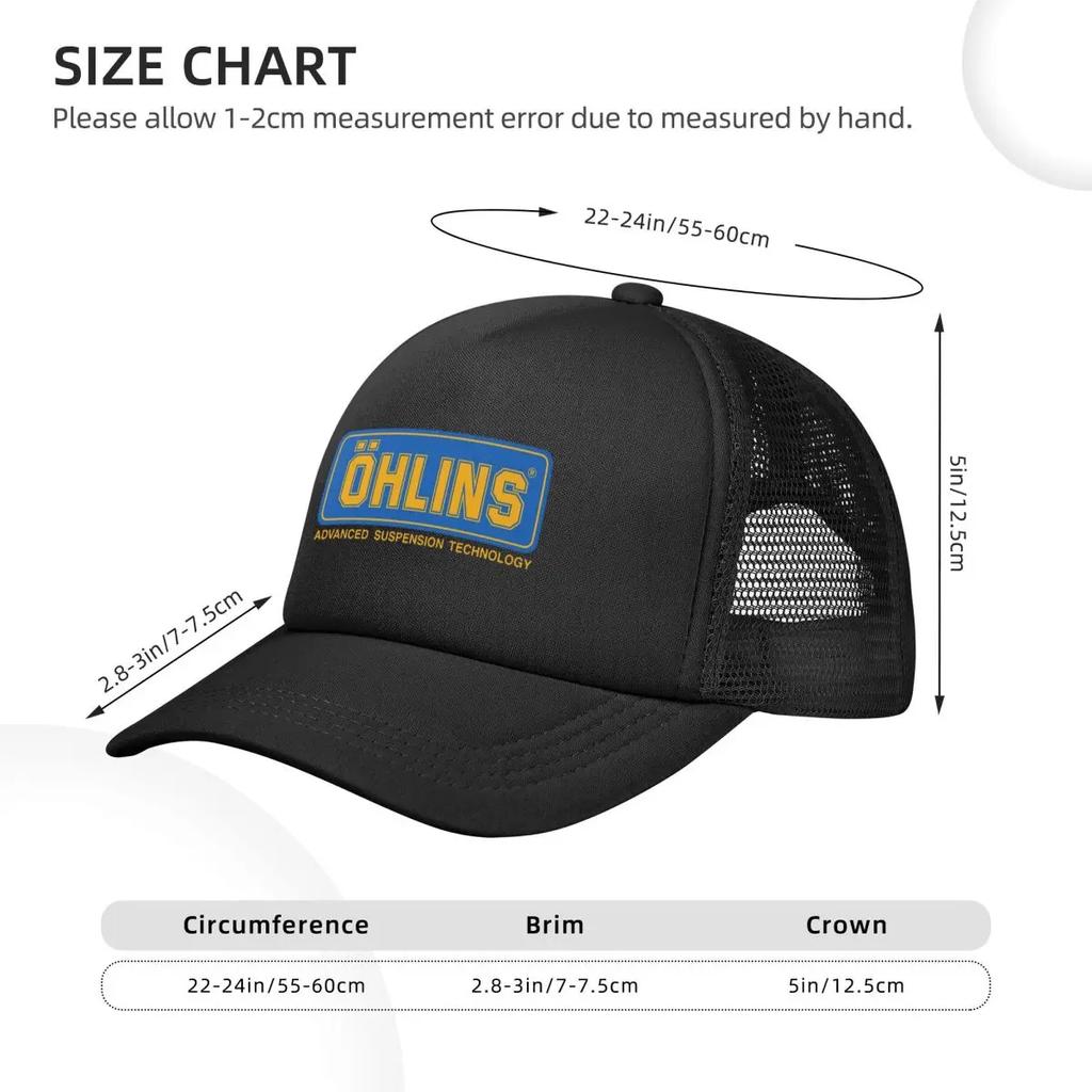 Ohlins Mesh Baseball Caps Snapback Fashion Baseball Hats Breathable Casual Casquette Outdoor For Mens And Womens