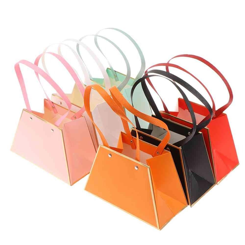 Бумажная корзина Портативная Коробка для цветов Подарочная Портативная Цветы Прямоугольная День святого Валентина мода женщины