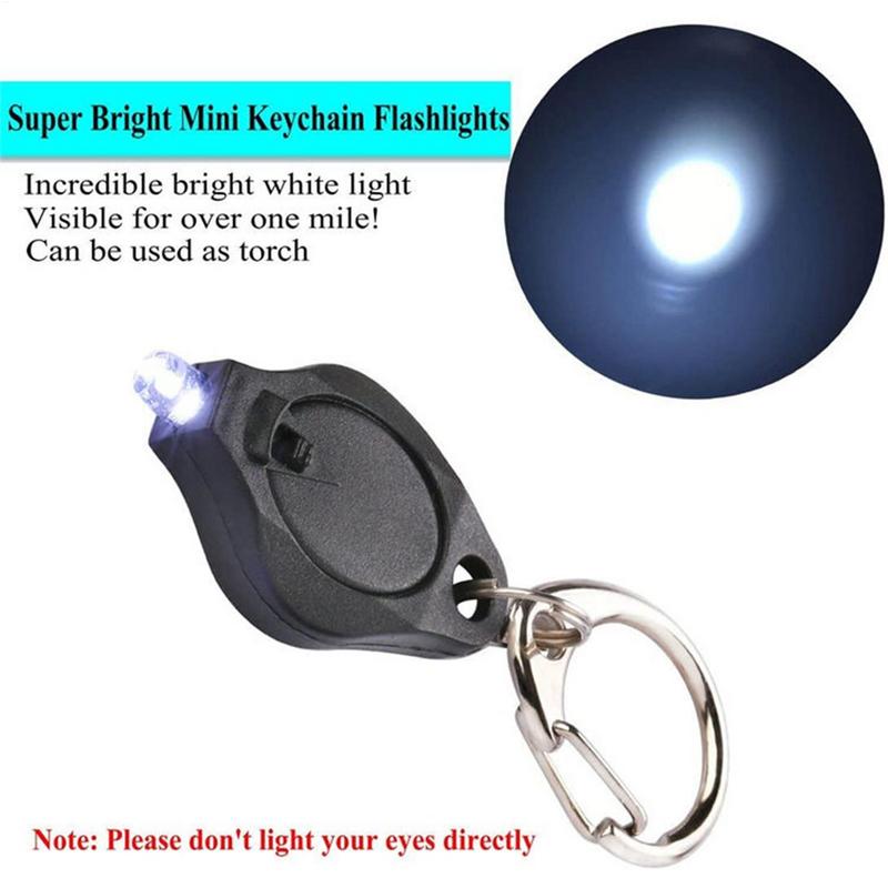 Keychain Light Mini Keychain Squeeze Button Light Mini LED Flashlight Torch Emergency Key Ring Light for Outdoor Camping Hiking