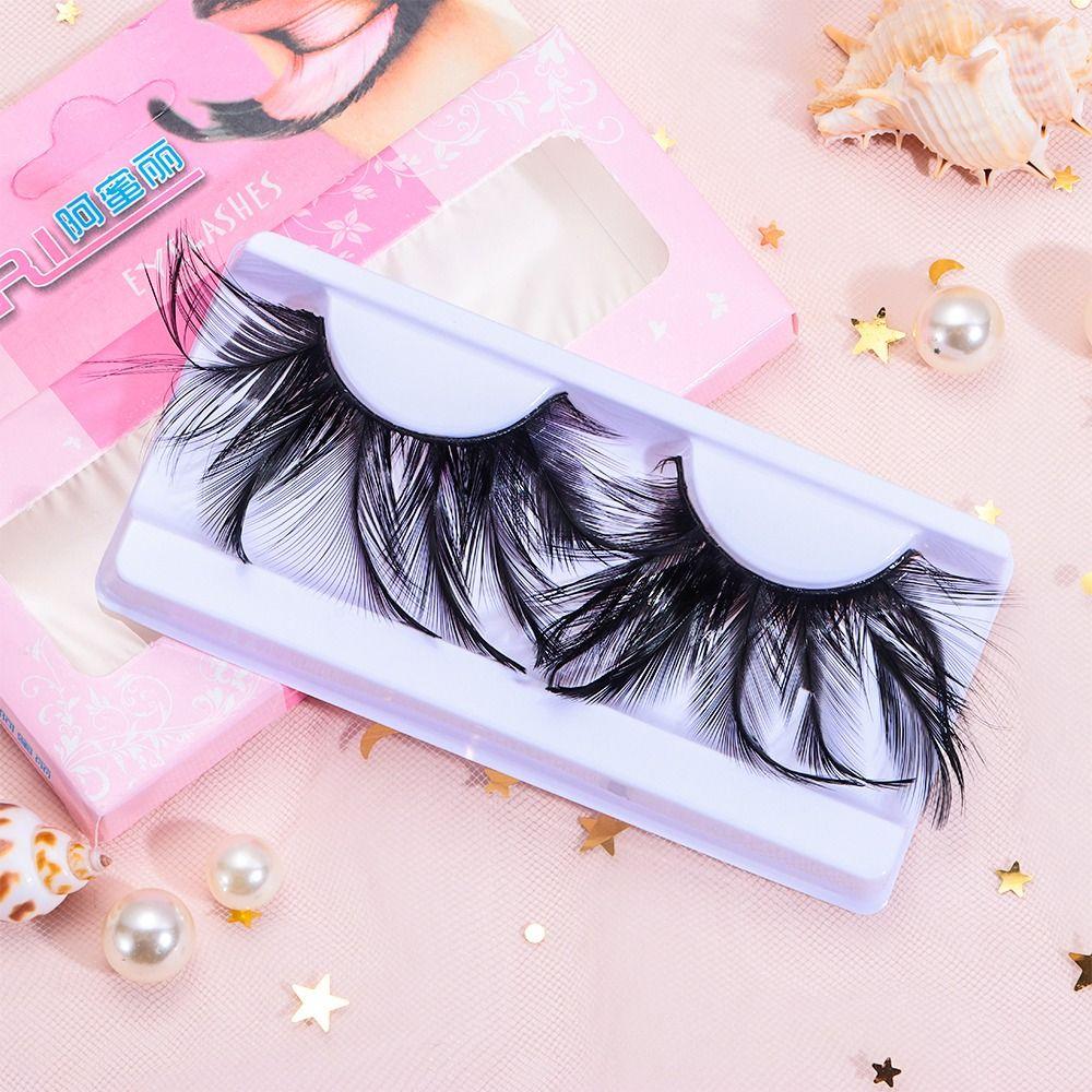 Extra Long Feather Eyelashes Feather False Lashes Natural Looking Anime Cosplay