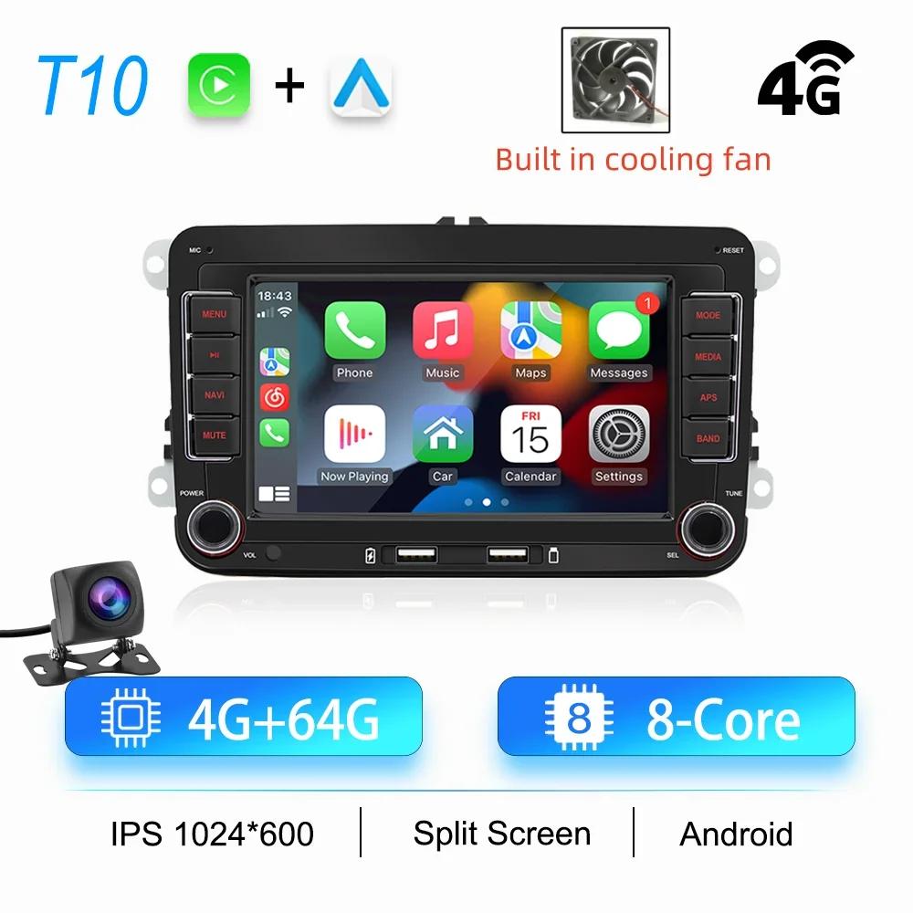 2 Din автомобильный мультимедийный проигрыватель для Volkswagen Golf 5 6 Polo Passat B6 B7 CC Skoda Jetta Wireless Carplay Android Auto GPS Car Radio