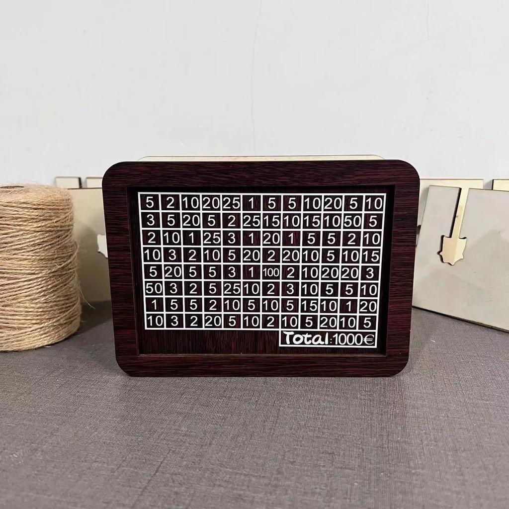 1000 2000 3000 5000 10000 Евро Копилка Деревянная Свинья Копилка Хранилище для Денег Коробка для Сбережений Челлендж Кейс для Хранения Наличности