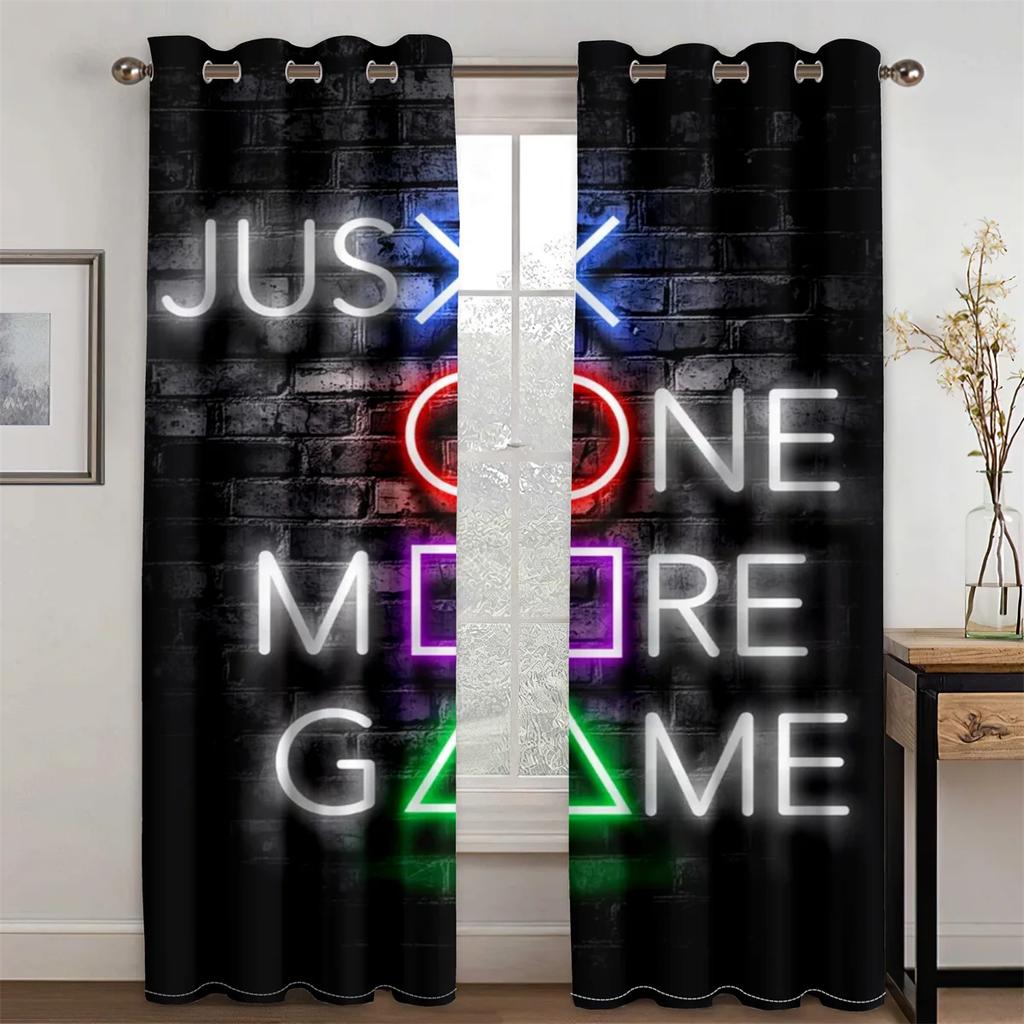 Забавная игра киберспорт крутой дизайн мальчики мужчины светофильтрующие шторы оконные шторы для гостиной спальни 2 шт декор