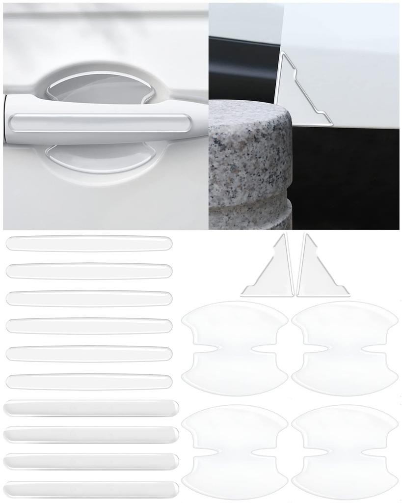 Door Handle Protector Transparent Fiat 500 (Hatchback) 500C (Cabriolet) 500X (Cabriolet) 500e (Cabriolet/Hatchback) Ducato