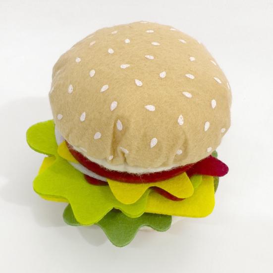 Набор мягкой фетровой игровой еды 28 шт./набор Гамбургер Сэндвич Игрушка для складывания с говяжьим стейком Овощи Игровая еда Кухонная игрушка для детей