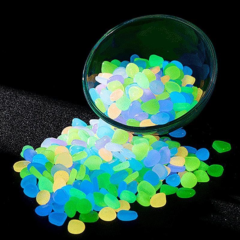 100 шт. Садовый декор Светящиеся камни Светятся в темноте Декоративная галька Наружный Декорация для аквариума Аксессуары для аквариума