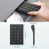 Rechargeable Wireless Numeric Keypad Bluetooth Number Pad Slim 22-Keys External Numpad Keyboard Data Entry
