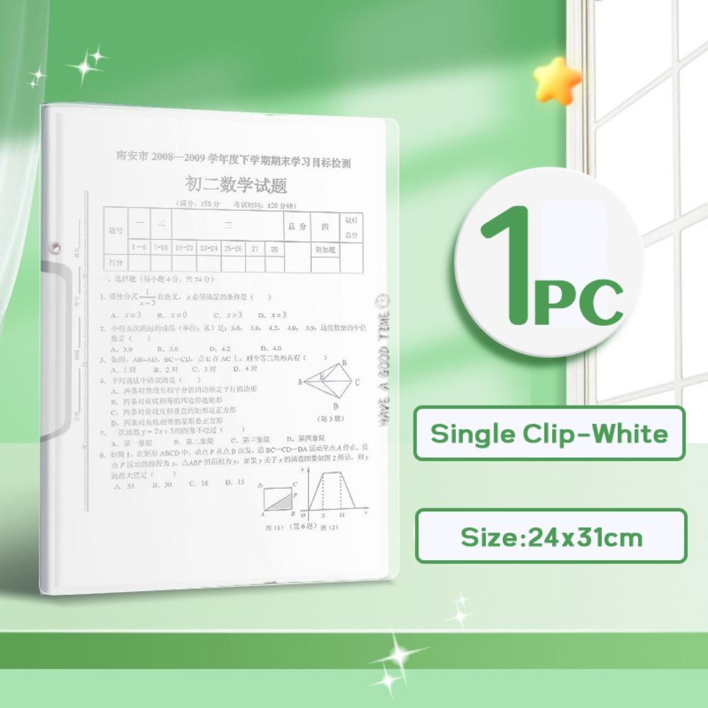 A3/A4 Test Paper Storage Clip PP Business Contract Clamp High Quality Archives Storage Folder Gift