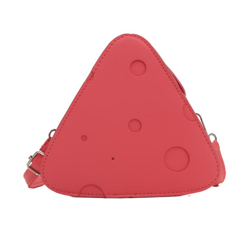 Niche design 2024 новый модный милый мини-треугольный мешок с дырочками для сыра, помада, наушники, сумка-мессенджер для сменной сумки