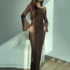 Fashion Long Sleeve Loose Women Sexy Dress Spring and Summer Lace Up Temperament Casual Dresses for Women Elegant Slim Fit Party Club Long Dress 26450