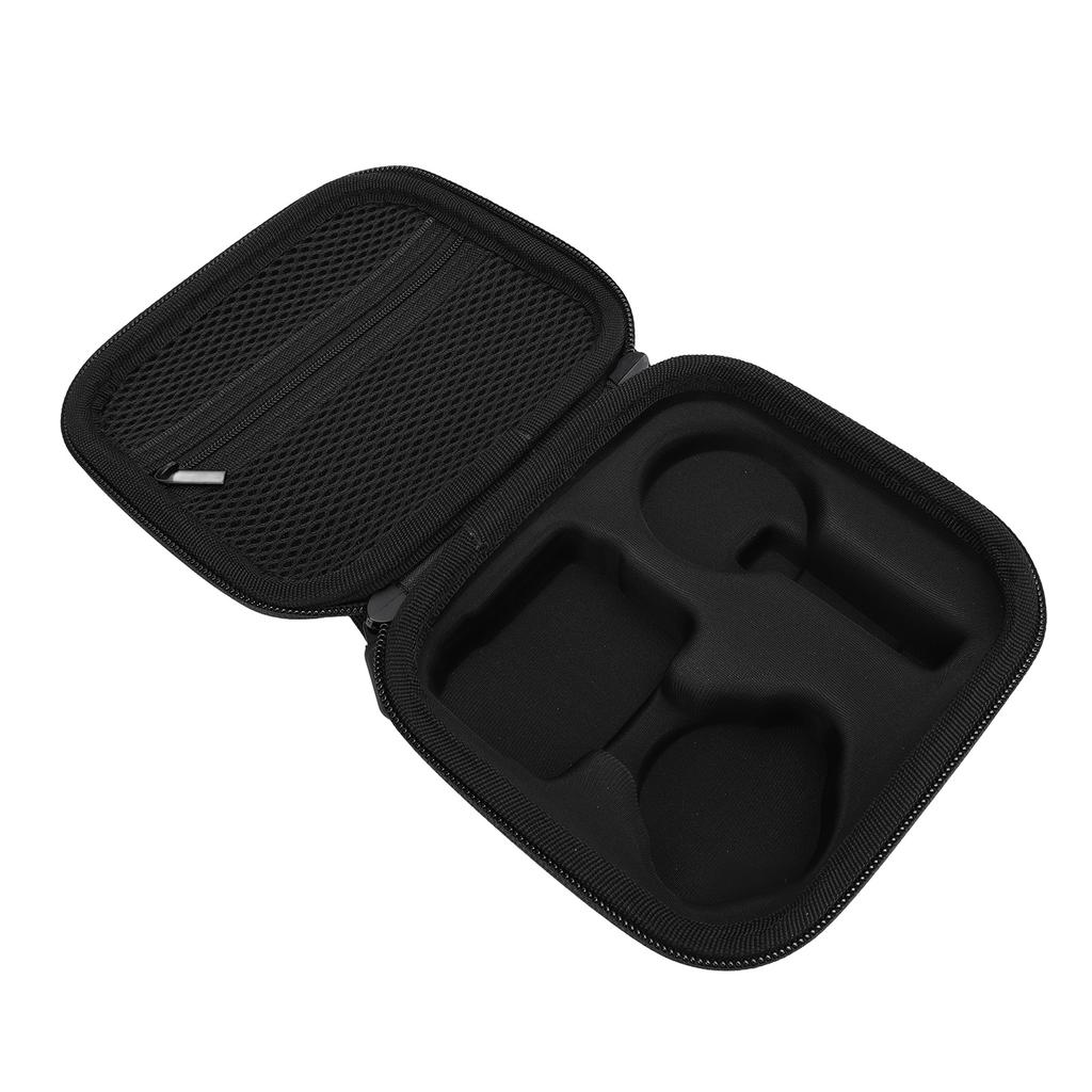 Action Camera Case with Two Way Zipper Mesh Pocket Black Nylon Drop Resistant Portable Water Resista