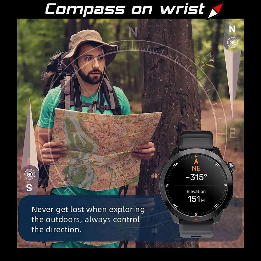 NORTH EDGE X-TREK 2 GPS Отслеживание маршрутов Спортивные смарт-часы 1.43 Amoled экран 3ATM Водонепроницаемые часы Bluetooth Вызов Высота Компас