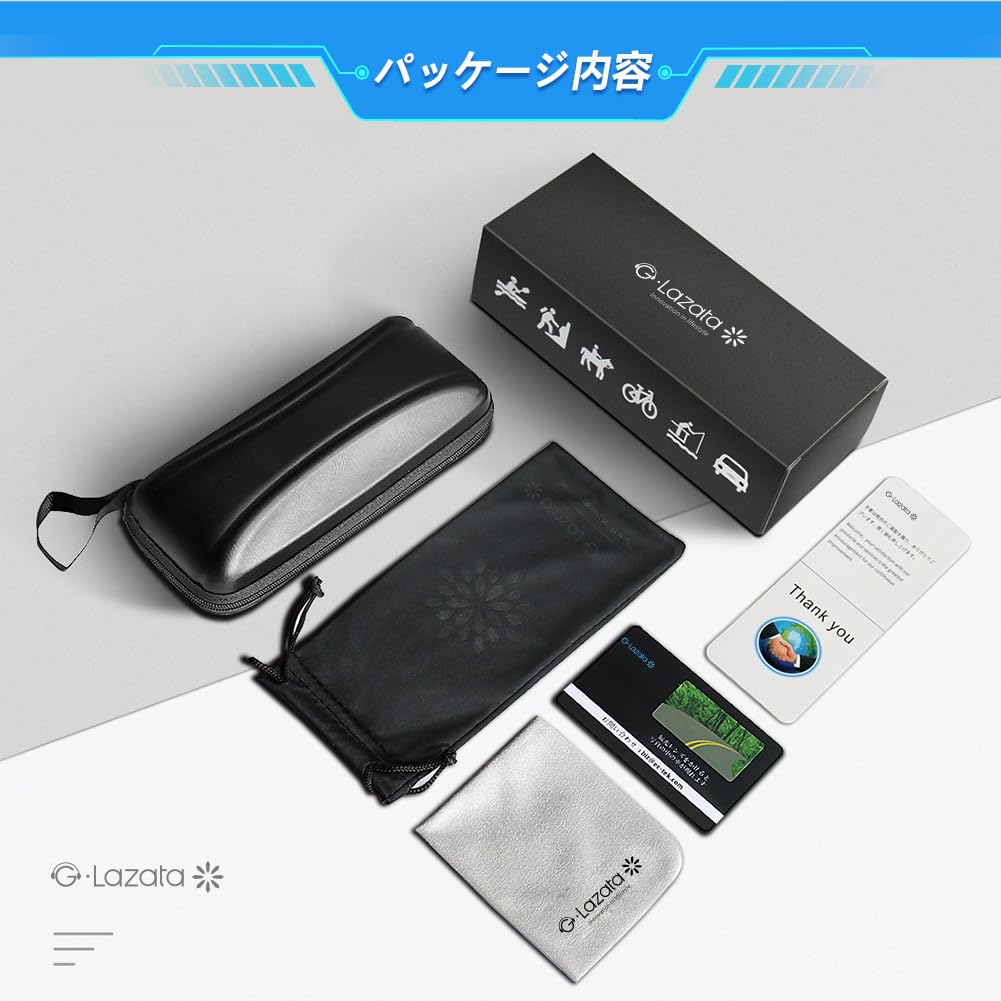 Glazata Polarized Sports Day and Night UV400 for Night and Driving Sunglasses, Use, Ultra-Lightweight Metal, Protection, Driving, Baseball, Cycling,