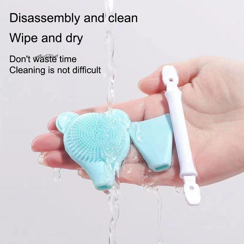 Silicone Facial Cleansing Brush Spatula 2-in-1 Blackhead Removal Deep Cleaning Exfoliator Scrub for Pore Facial Skin Care