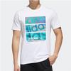 Adidas Neo Alphabet Print Sports Straight T-Shirt Men Tops White GJ8773