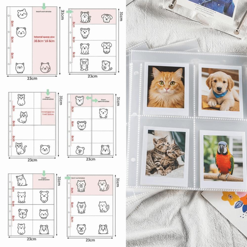 10PCS Multiple Pockets A4 Kpop Photocard Binder Transparent Multiple Pockets Sleeve Card
