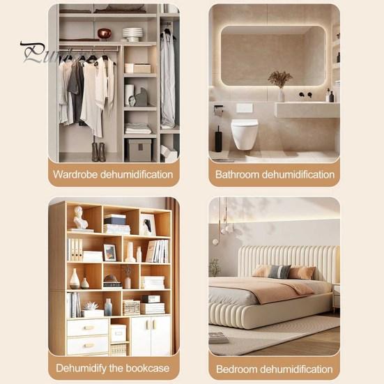 Бытовая коробка для осушения воздуха с таблеткой-осушителем, влагостойкий многоразовый домашний шкаф для спальни, подвесной поглотитель влаги