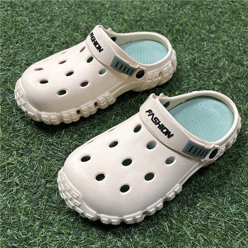 Модные летние мужские тапочки-сабо с мягкой подошвой, дышащие пляжные тапочки, мужские домашние тапочки для улицы, противоскользящие