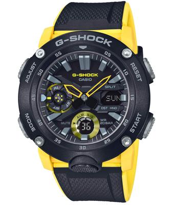 Casio Желтые часы с конструкцией Carbon Core Guard G-Shock GA-2000-1A9JF Мужские