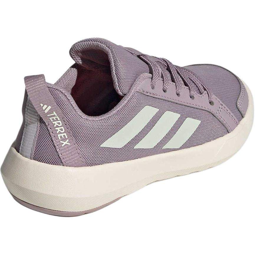 Adidas Terrex Boat C Удобные Нескользящие Прочные Низкие Уличные Ботинки Детская Обувь Фиолетовый Зеленый JS0732