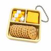 Plastic Rice Ball Fidget Clicker Bead Chain Food Keychain Toy Snack Keychain  Keyring Accessories