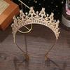 Свадебный головной убор с короной и стразами, повязка на голову, корона на день рождения, вечерние аксессуары для волос, свадебная прическа, обруч для волос, расческа