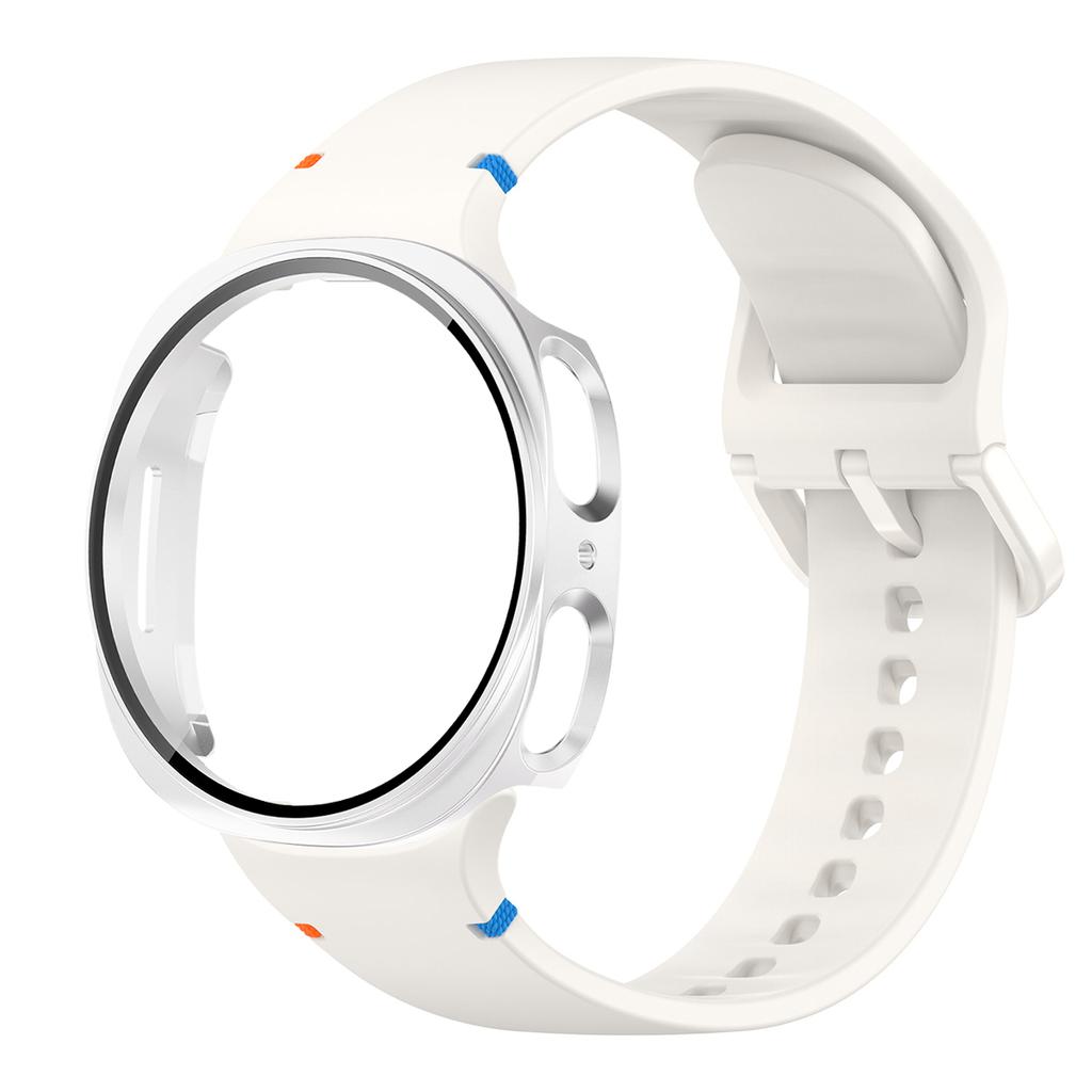 Силиконовый ремешок для Samsung Galaxy Watch 8 40 44 мм с чехлом Защитная пленка на экран Бампер для умного ремешка Наручные аксессуары