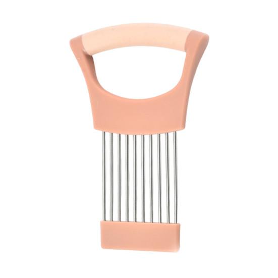 Держатель и слайсер для лука из нержавеющей стали с 10 зубцами, ручной слайсер для овощей, лука, помидоров, лимонов, мяса, кухонный инструмент для нарезки