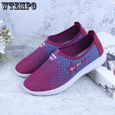 Обувь из ткани Old Beijing, женская обувь для бега с мягкой подошвой, свободная дышащая и нескользящая обувь для пожилых людей, обувь для мам с плоским дном, рабочая обувь