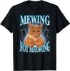 Funny Cat Meme Mewing LooksMax Meowing Cat Trend T-Shirt, Size S-5XL