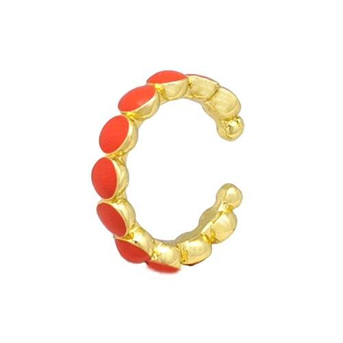 Одинарные серьги-каффы, неоновый зеленый, желтый, яркие флуоресцентные украшения, геометрические круглые U-образные серьги-клипсы без пирсинга, серьги-каффы Aretes