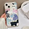 Милый мультяшный креативный кот, красивый чехол для телефона для IPhone 17e Air 17 16 16E 15 Plus 14 13 12 11 Pro Max, защитный прозрачный чехол Y2K